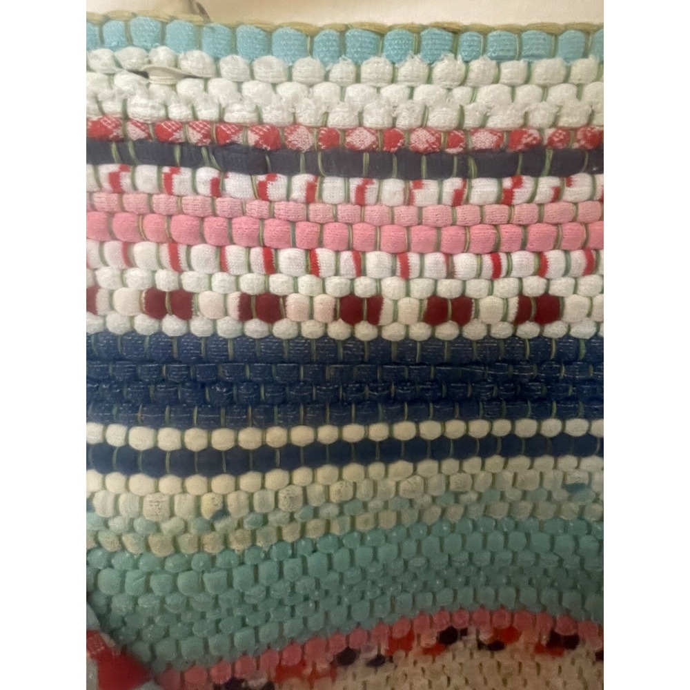 VINTAGE HANDMADE BRAIDED RUG HANDBAG PURSE BAG - Picture 1 of 4